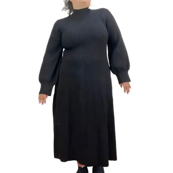 NWT HILL HOUSE Persephone Dress in Black Maxi Dress with Balloon Sleeves - Picture 12 of 12